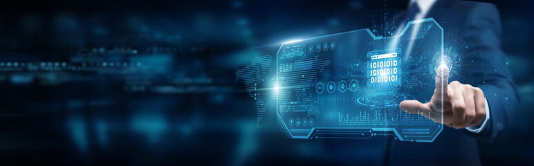 Consultant touching interface and digitization strategies, paperless transformation optimization...