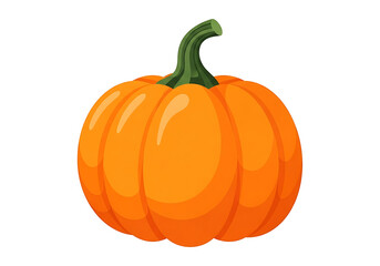 Obraz premium Vibrant orange pumpkin highlighted against a plain black background.