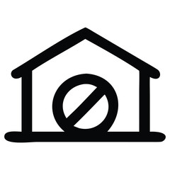 Home icon illustration on white background