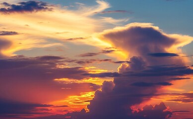 sunset in the sky