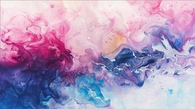 A vivid display of abstract expressionism with bright and fluid splashes of color.