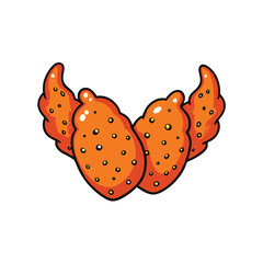 Delicious sweet and spicy chicken wings with a generous sprinkle of sesame seeds