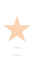 Obraz premium Peach-colored star icon on white background