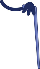 Cute hand holding cane stick vector illustration