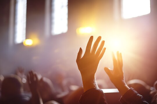 Hands raised in worship