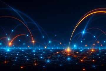 Neon Triangles and Grid Design