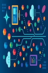Isometric Data Flow Illustration