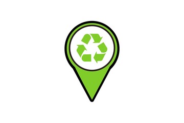 Recycling icon map pointer 