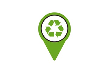 Recycling icon map pointer 