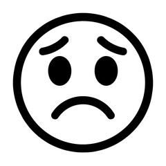 Fototapeta premium Simple Graphic of a Sad and Disappointed Face