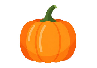Vibrant orange pumpkin illustration against a striking black background.