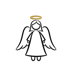 A Simple angel in a sketch style. 