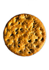 A single seeded cracker cookie