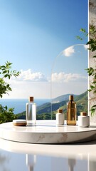 Fototapeta premium Natural beauty product display