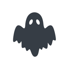 Spooky yet cute ghost silhouette for Halloween designs and festive celebrations, perfect for cards, invitations, and party decorations originally a vector
