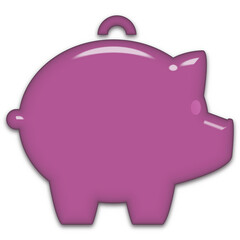 pink piggy bank