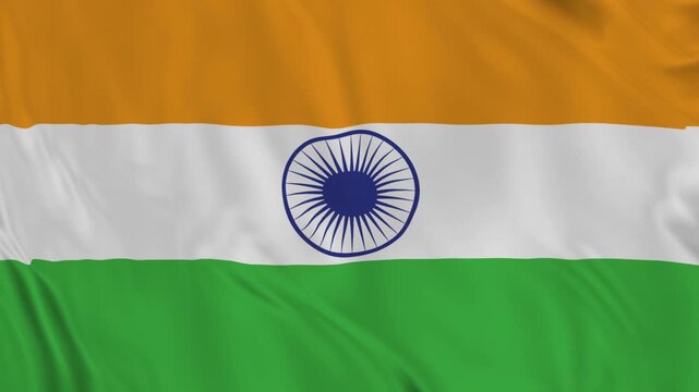 flag of India waving animation video. flag of india waving. indian flag in the wind. flag of india