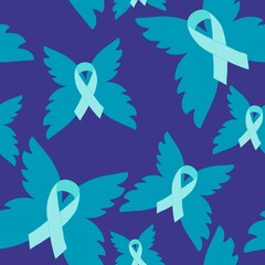 Breast cancer month seamless pink ribbon day mammogram pattern for medical accessories and medicine textiles