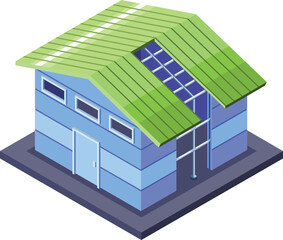 Building construction on metal frame