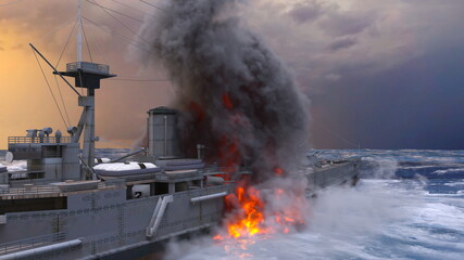 艦艇　3DCGレンダリング