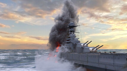 艦艇　3DCGレンダリング
