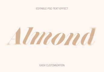Soft Flat Font Beige Text Effect Blur Grain Elegant