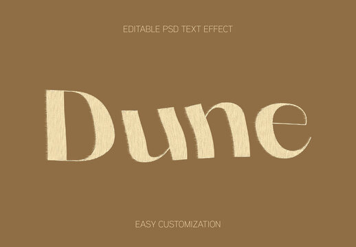 Soft Flat Font Beige Text Effect Scratchy Texture