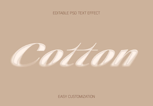 Soft Flat Font Beige Text Effect Smooth Blur
