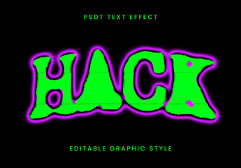 Green And Pink Neon Blur Font Glow Night Text Effect
