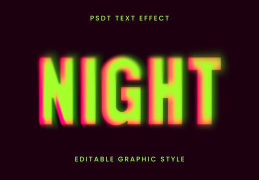 Green And Pink Acid Outline Dripping Font Decorative Toxic Text Effect