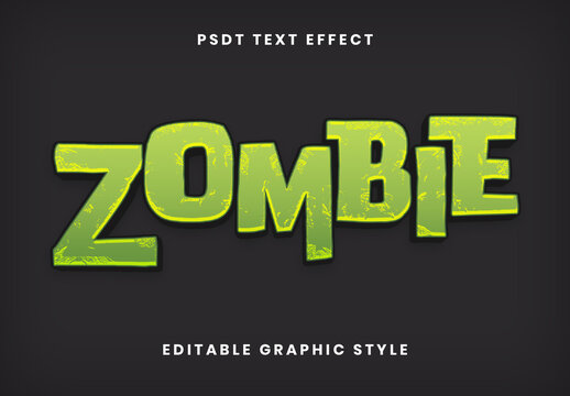 Green Halloween Font Zombie Grunge Creepy Text Effect