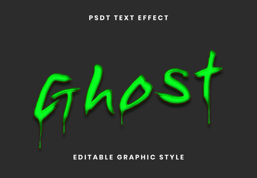 Green Halloween Font Slime Ghost Drip Scary Text Effect