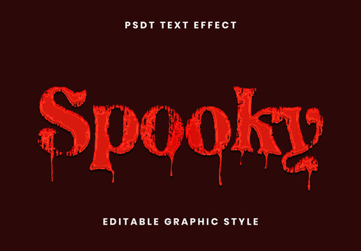 Red Halloween Font Spooky Dripping Blood Text Effect