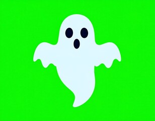Cute Ghost Green Screen Halloween.