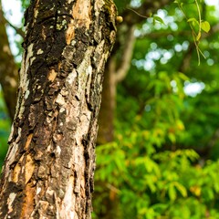 Obraz premium Close-up tree trunk in forest