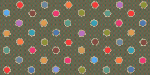 vintage colorful pastel floral seamless pattern. cute minimal emboss flower background. wallpaper for baby or child.