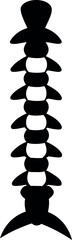 Stylized Fish Spine Skeleton Vector Illustration