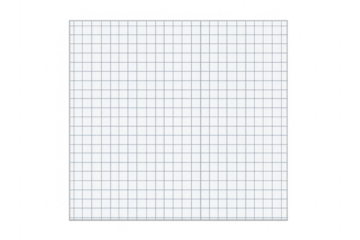 White squared paper sheet on transparent background for educational or office use