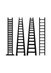 Set of Ladder Silhouettes