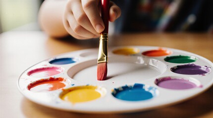 kid's art class: creativity in vibrant paint colors | daycare, art, class, creativity, education theme