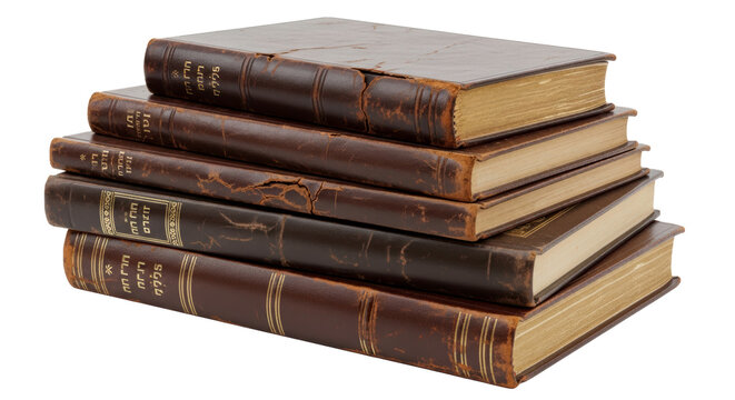Stack of old books antique books vintage books rare books historical books torah books jewish books study books