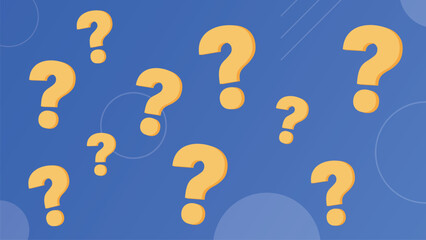 Vector pattern with yellow question marks