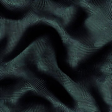 Abstract Teal Halftone Dotted Fabric Drape Texture