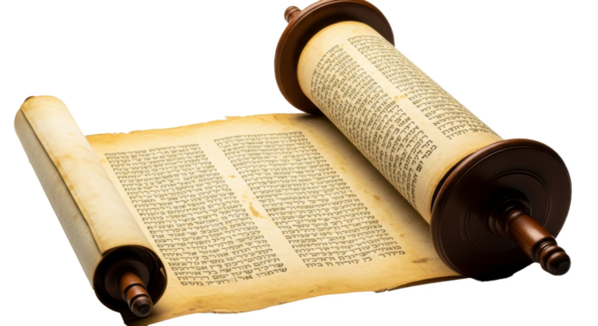 Ancient hebrew scroll torah parchment jewish scripture religious text old manuscript history bible vintage 100