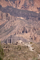 PUCARA OF TILCARA. ARCHAEOLOGICAL SITE IN TILCARA. TOURIST ATTRACTION, HUMAHUACA, JUJUY. ARGENTINA