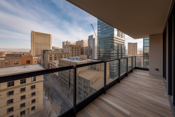 View from the balcony of a modern apartment.