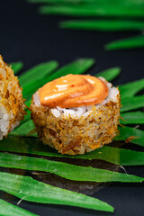 Sushi Roll with Salmon and Cucumber Delight