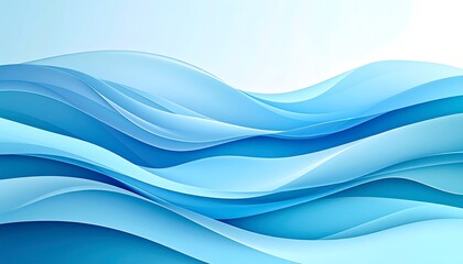 Fototapeta premium Abstract Blue Water Waves Background.
