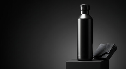 Luxury Matte black stainless steel bottle