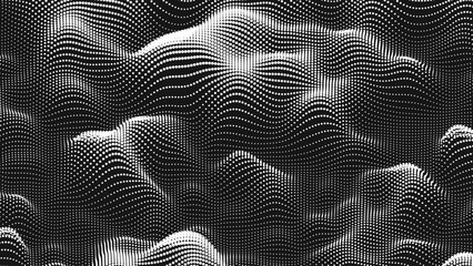 Point wave noise texture. Abstract dot background. Technological cyberspace background.